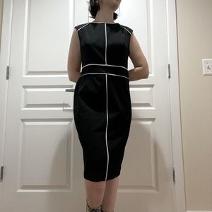 Black dress w/ white piping